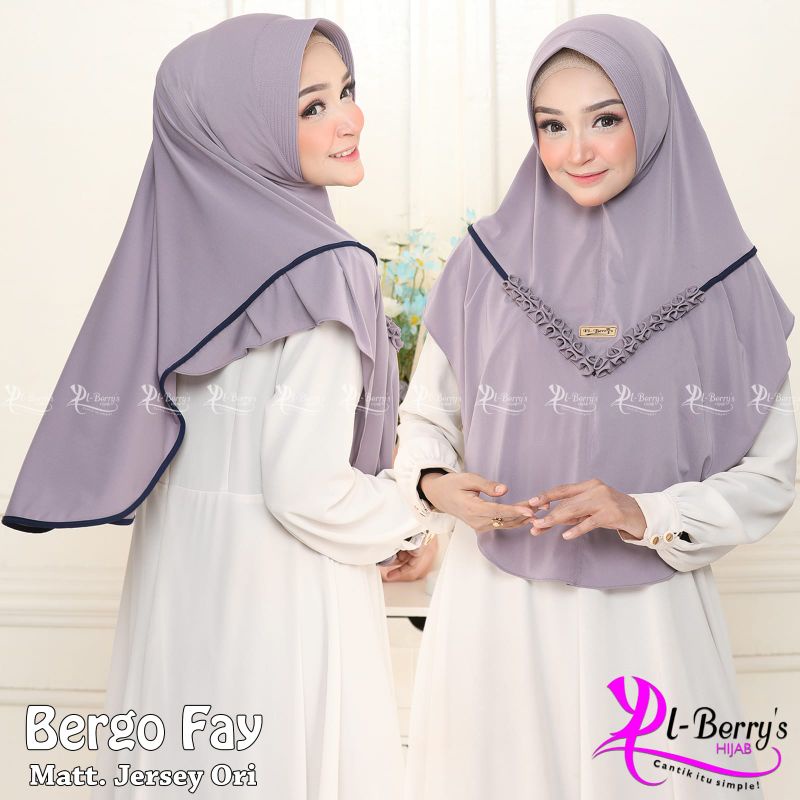 (Original El-Berry) Bergo FAY by El-Berry - Hijab instan rempel