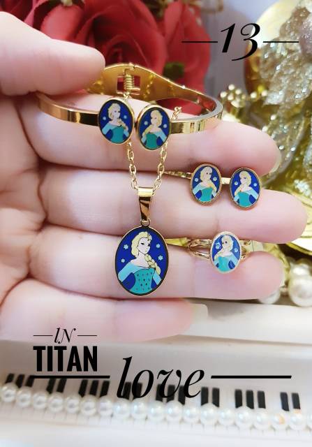 Titanium set perhiasan anak 2504g