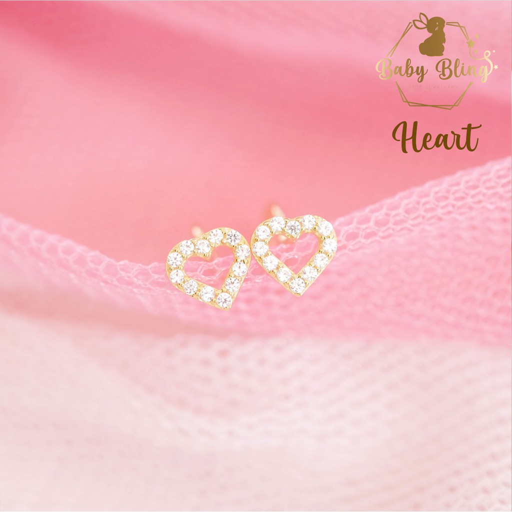 Anting Bayi &amp; Dewasa Baby Bling - Model Heart