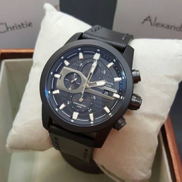 Jam Tangan Pria Alexandre christie AC 6270 Full Black original Men