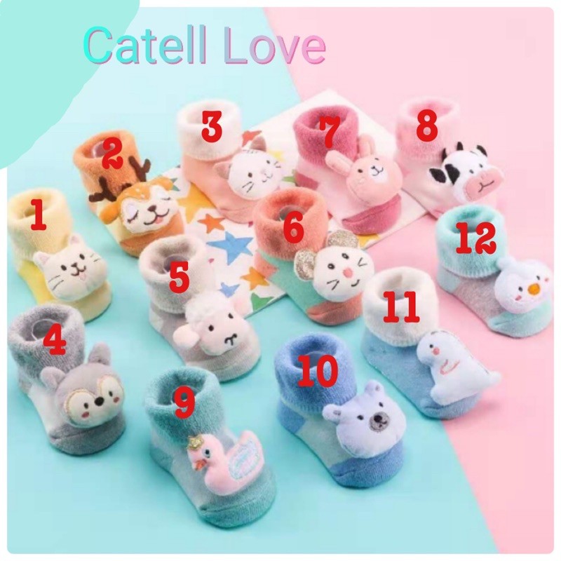 Catell Love Kaos Kaki BONEKA Rattle / Baby Sock Rattle Soft