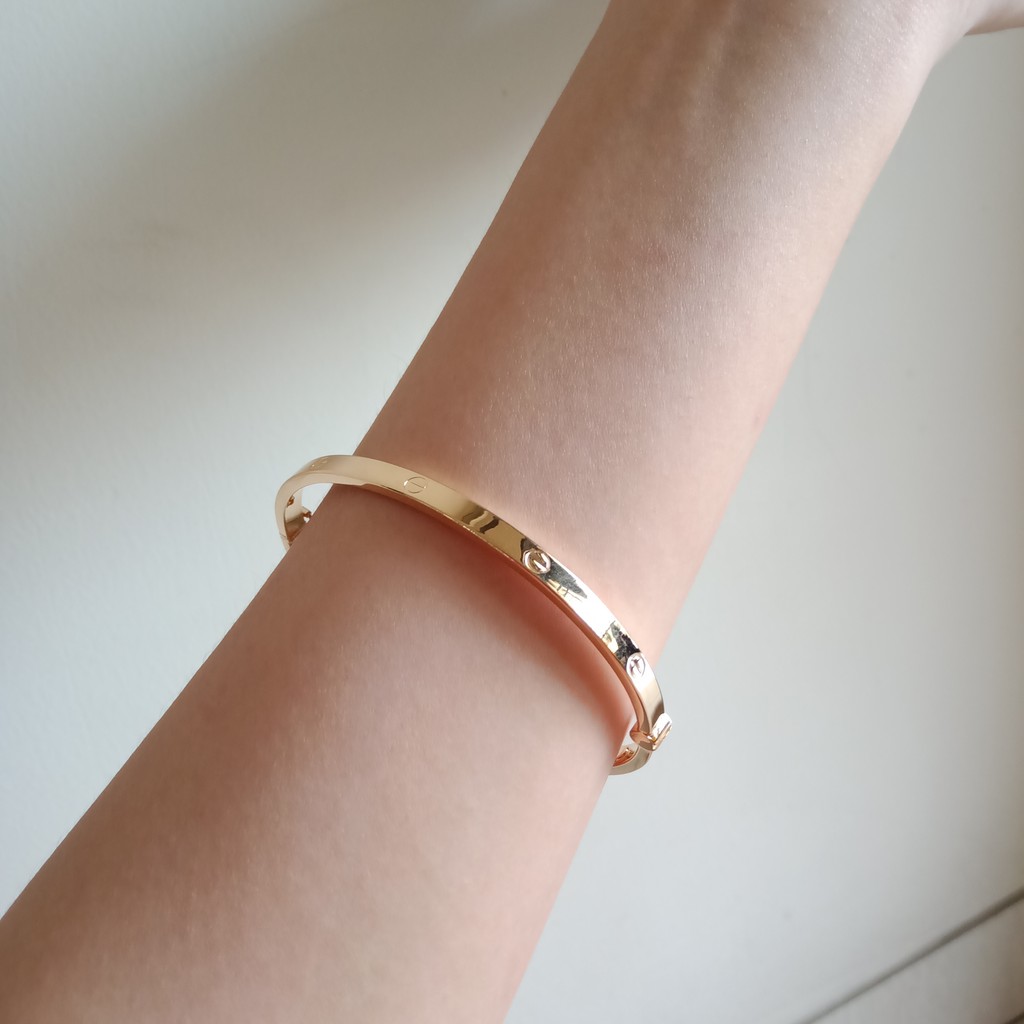 Gelang bangle cartier mata emas asli