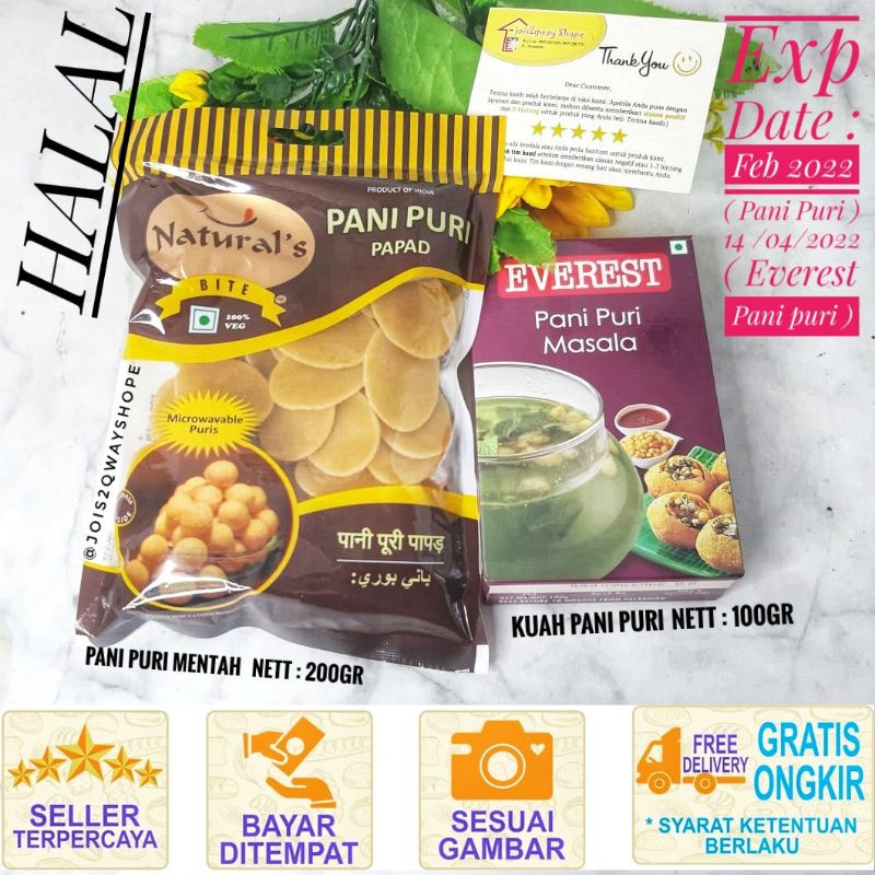 Makanan India Paket Pani Puri Makanan Import Shopee Indonesia