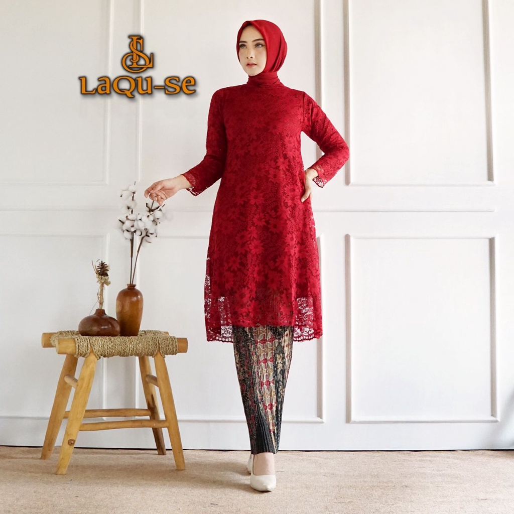 Stelan Kebaya Tunik Brokat Kebaya Wisuda Set Kebaya Tunik Kebaya Kondangan Tunik Brokat Terbaru By Laquse Kebaya