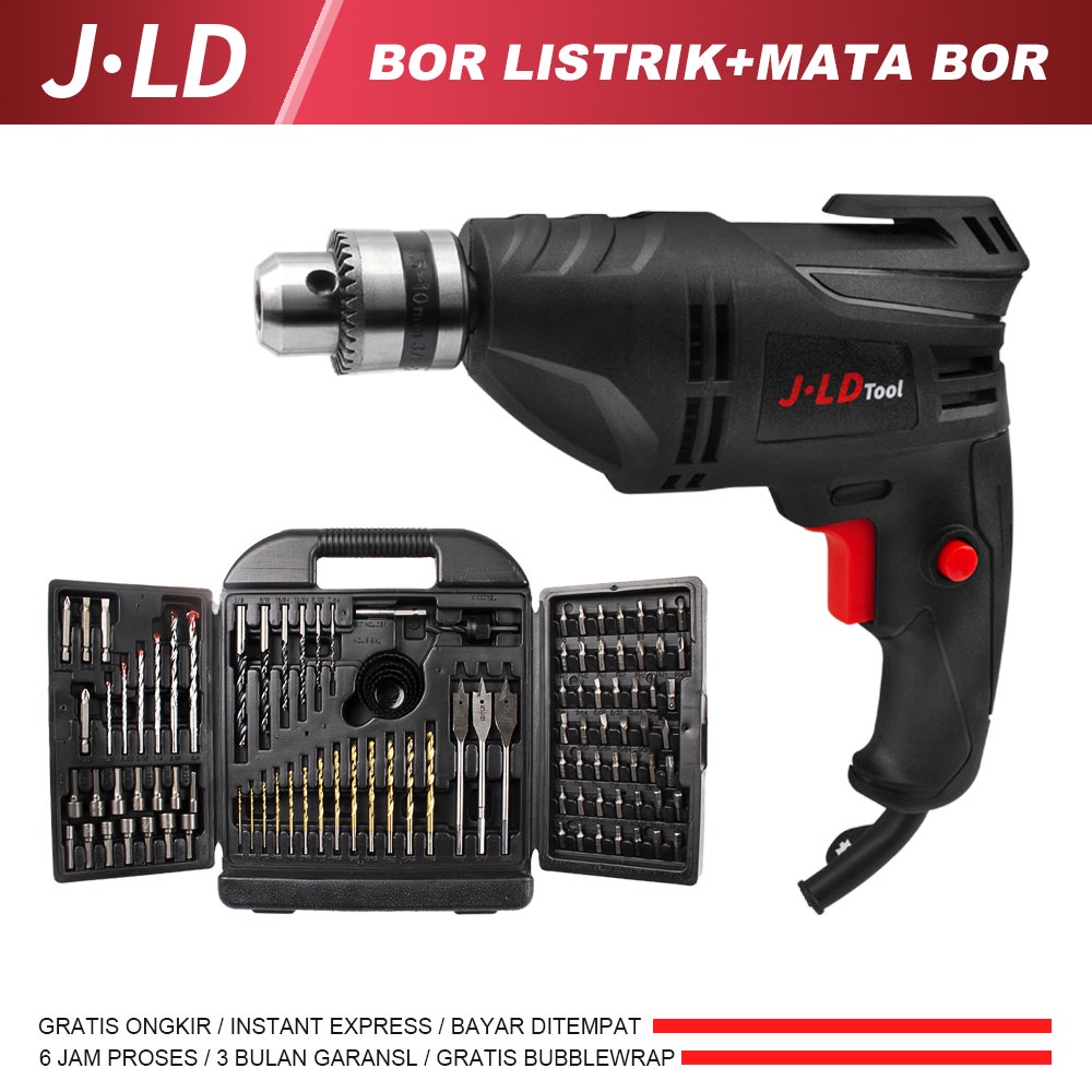 JLD bor listrik 100PCS MATA BOR Mata Bor Kipas, HSS, Holesaw, Kayu, Tembok, Besi 380w 10MM MESIN BOR