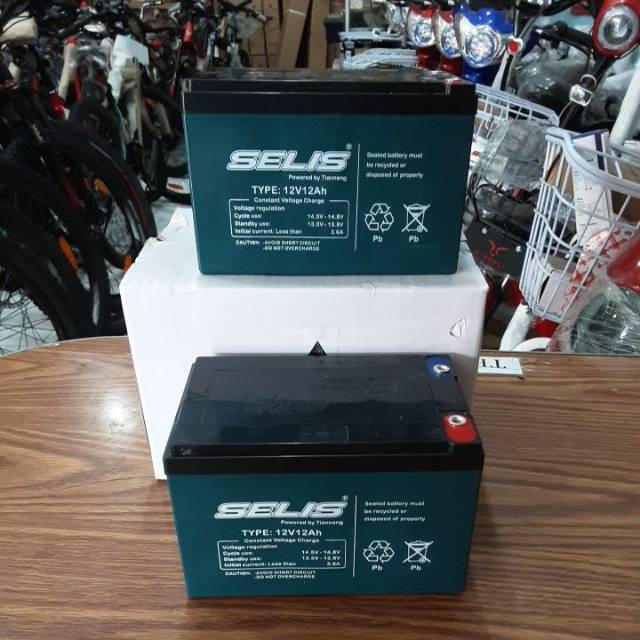 Jual Aki Baterai Sepeda Listrik Selis 12V 12Ah Indonesia|Shopee Indonesia