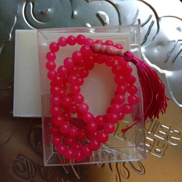 Tasbih akik pink