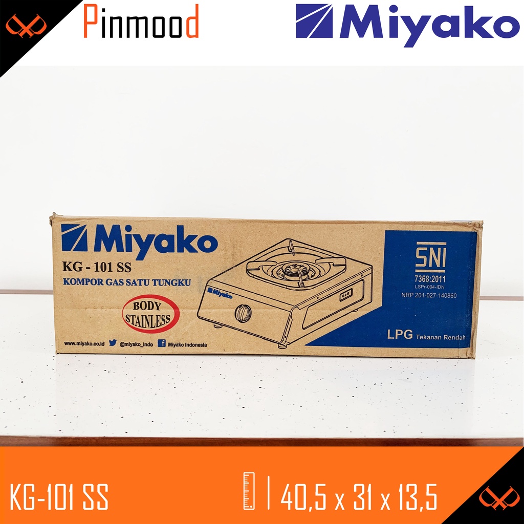 MIYAKO KOMPOR GAS KG-101 SS 1 TUNGKU MURAH STAINLESS STEEL