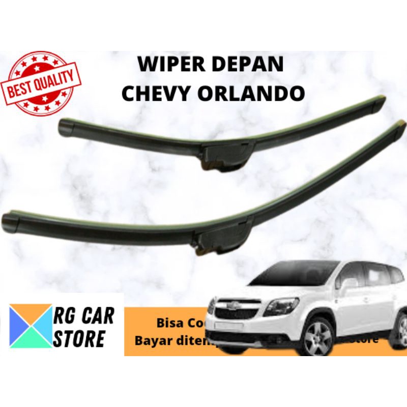 WIPER DEPAN CHEVROLET ORLANDO FRAMELESS ISI 2PCS DIJAMIN PNP TINGGAL PASANG BERKUALITAS