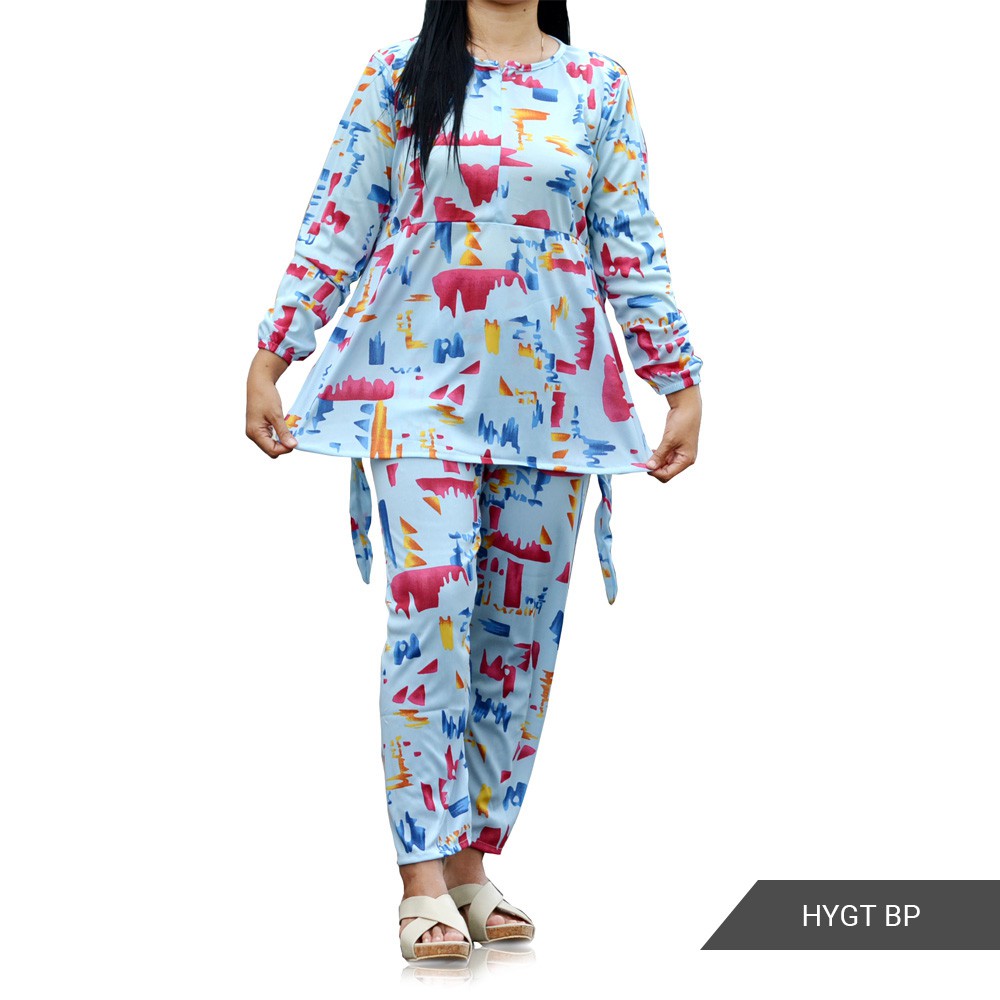 GROSIR TROLIS S M L setelan baju tidur piyama daster hyget oneset sultan busui baju celana HYGT-HYGT BP
