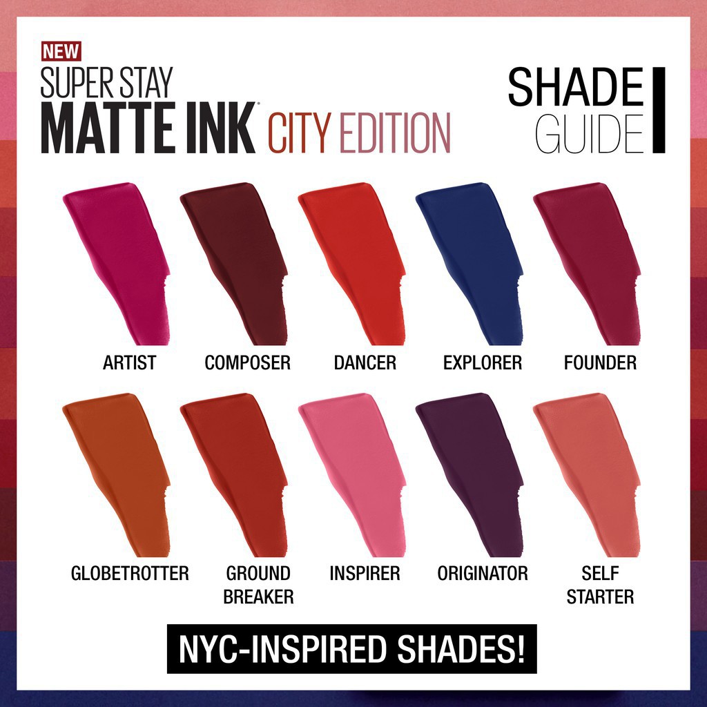 【GOGOMART】  Maybelline Superstay Matte Ink City Edition