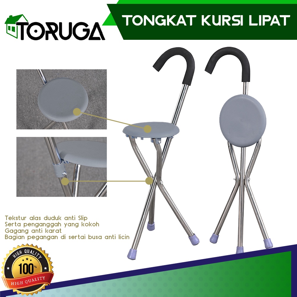 TONGKAT DUDUK / TONGKAT JALAN DUDUKAN / TONGKAT BANTU JALAN / ALAT BANTU JALAN / TONGKAT DUDUK SELLA