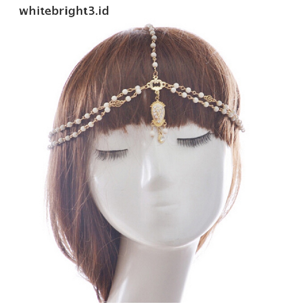 (whitebright3.id) Mahkota / Tiara Fashion Aksen Berlian Imitasi Untuk Aksesoris Pengantin Wanita
