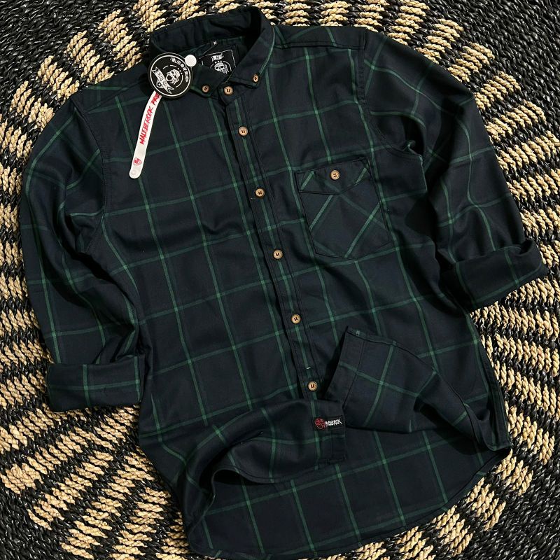 kemeja flanel kotak kotak malebe rock premium