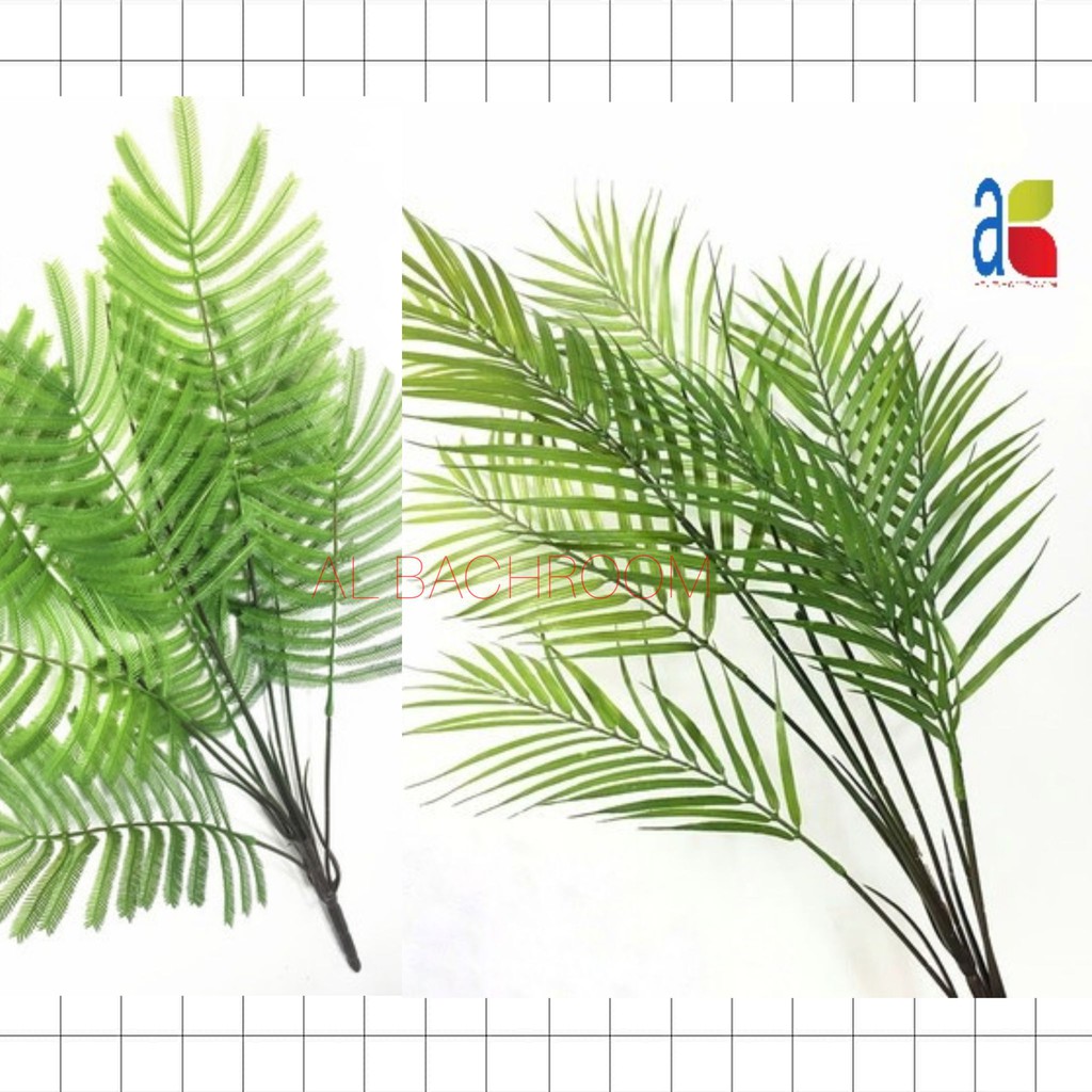 TANAMAN DAUN PLASTIK PAKIS PALM B8182 HIAS ARTIFICIAL DEKORASI RUMAH T85D8