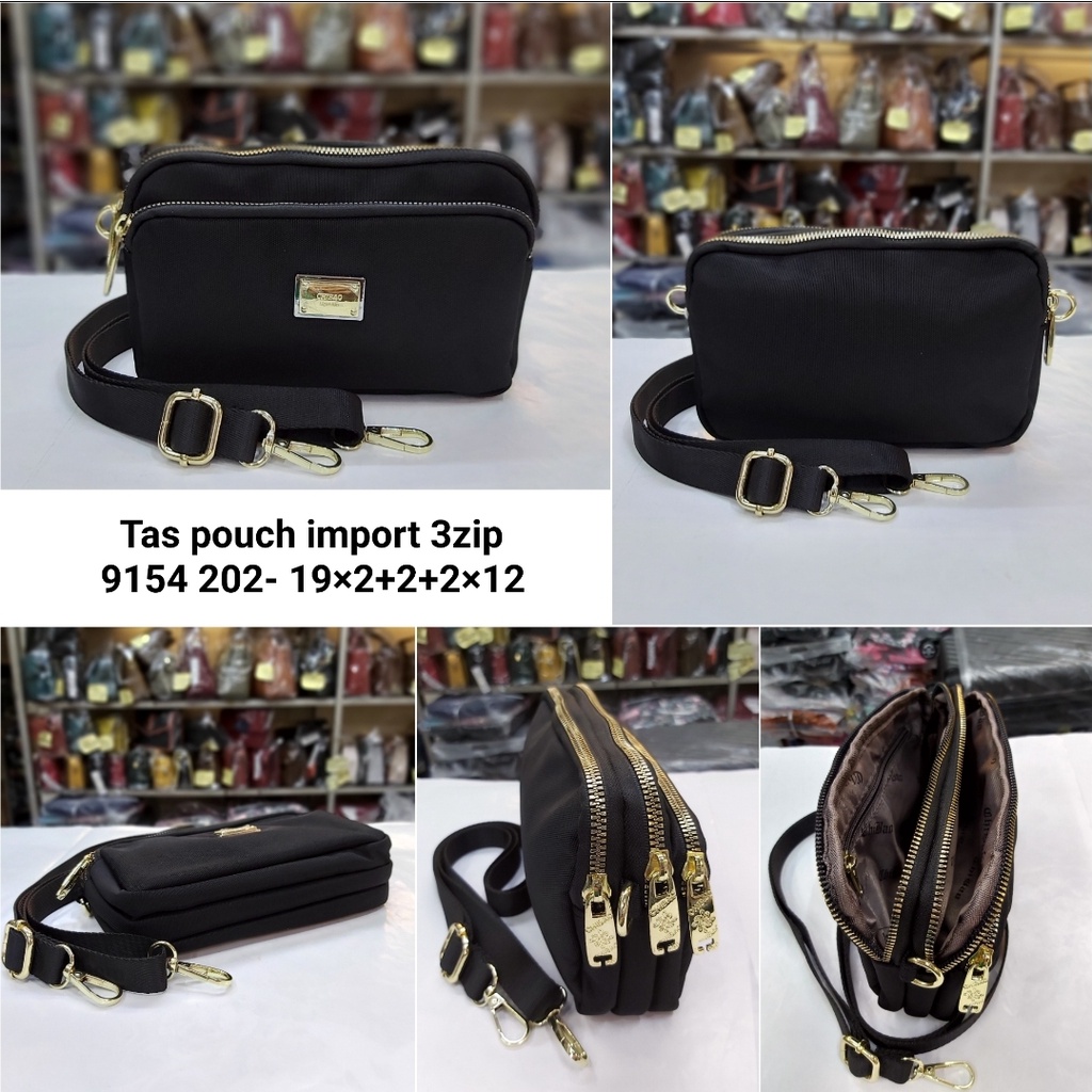 Tas import selempang parasut wanita