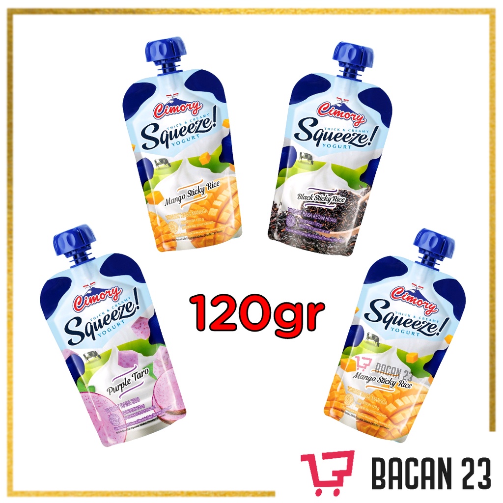 

Cimory Squeeze Yogurt (120g) ( Peach - Original - Blueberry ) / Susu Yogurt / Bacan 23 - Bacan23