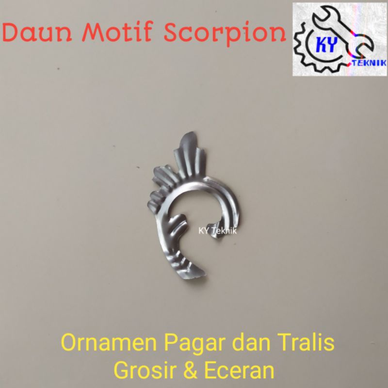 Ornamen Pagar Besi Daun Motif Scorpion Harga Terjangkau-Pagar Rumah-Dekorasi Rumah