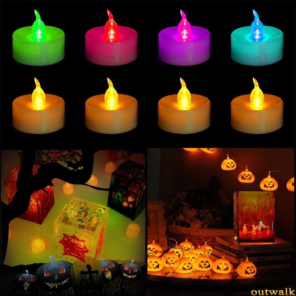 led candle electronic candle Christmas decoration electronic light decoration props small tea wax decoration lamp OW