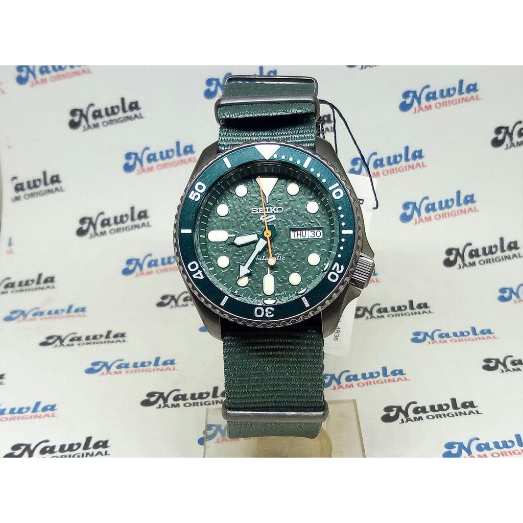 Seiko 5 Sports SRPD77K1 Automatic Full Green - Jam Tangan Pria SRPD77