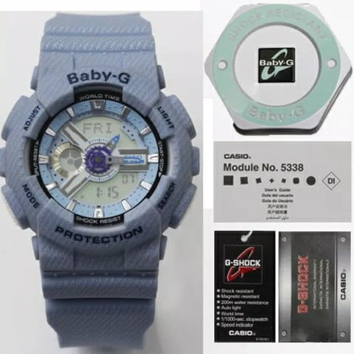 Jam Tangan Wanita Casio Baby-G Baby G Denim Original Ori BM Termurah