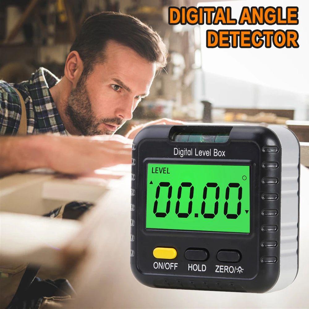 Solighter Digital Level Box Angle Finder Mini LCD Backlight Pengukur Kadar Goniometer Elektron