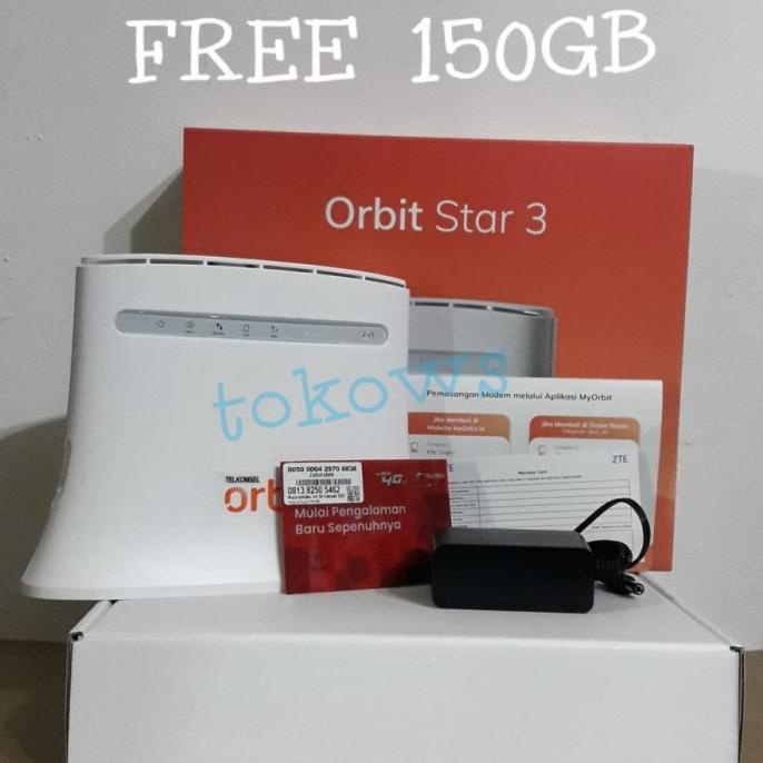 MODEM WIFI TELKOMSEL ORBIT STAR 3 ZTE MF283U FREE 150GB + Antena