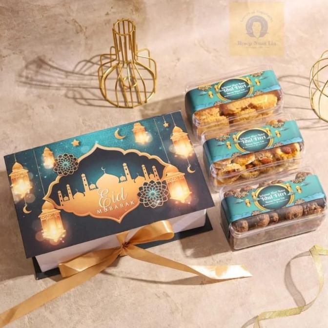 

Hampers Box Cookies Eid Mubarak Premium Parcel Kue Lebaran Idul Fitri Sarahasana_