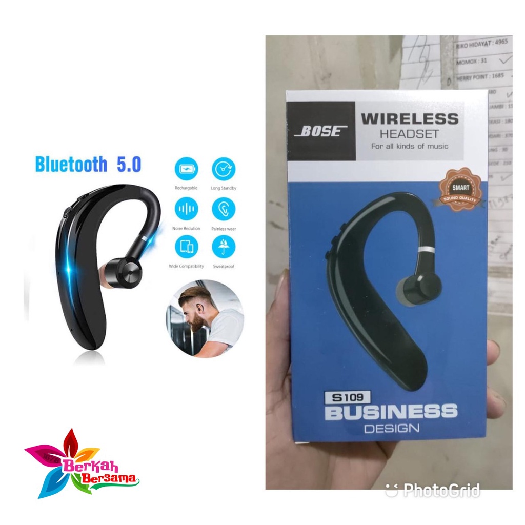 BM029 Headset earphone bluetooh wireles single S109 busines for oppo xiaomi vivo ORIGINAL BB5573