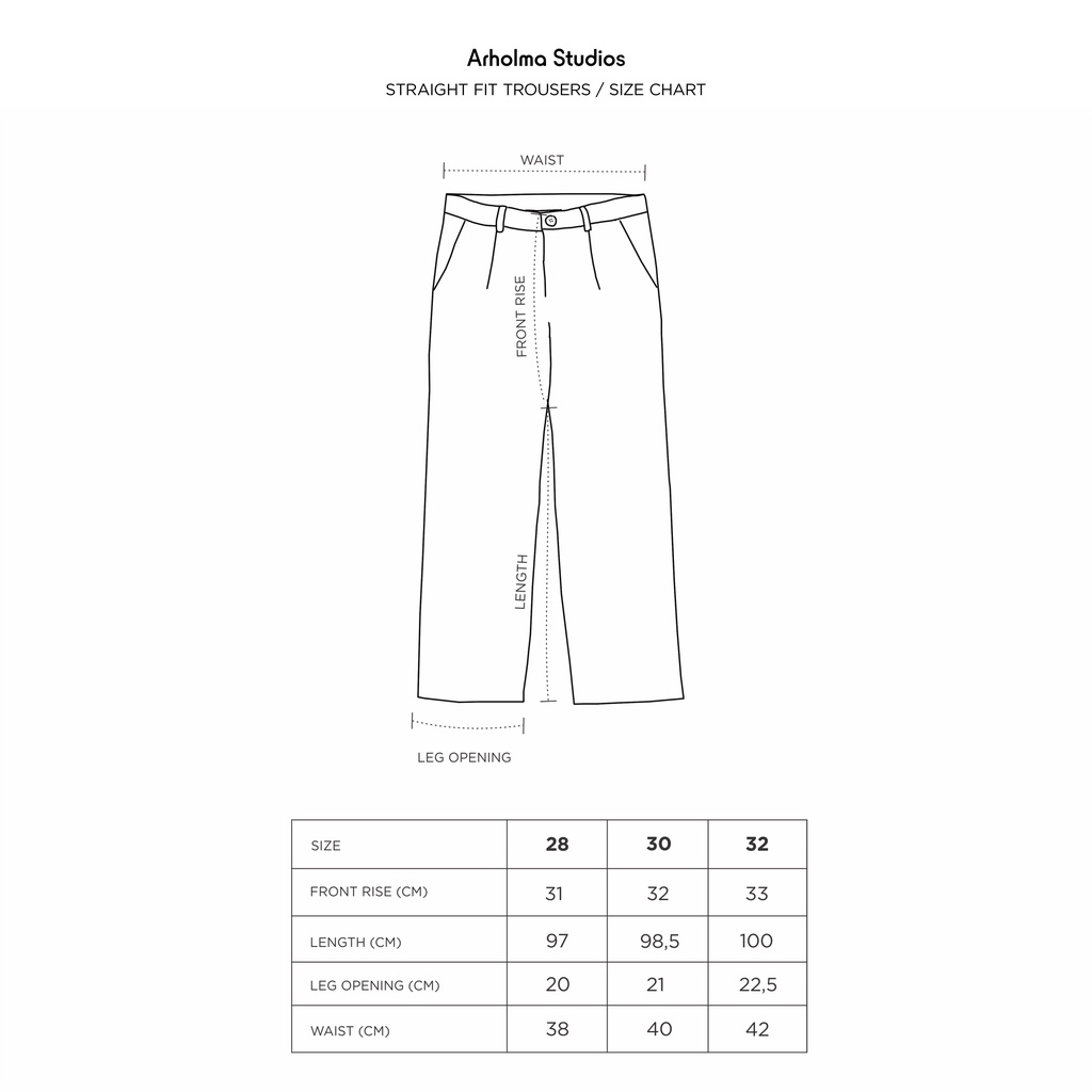 Arholma Studios - Long Pants 'Trousers' Straight Fit Black