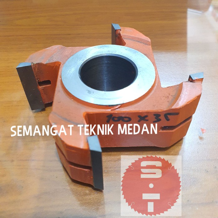 35mm MATA PISAU PROFIL SKONING SPONING SPINDLE KAYU 100mm x 35mm 3,5cm