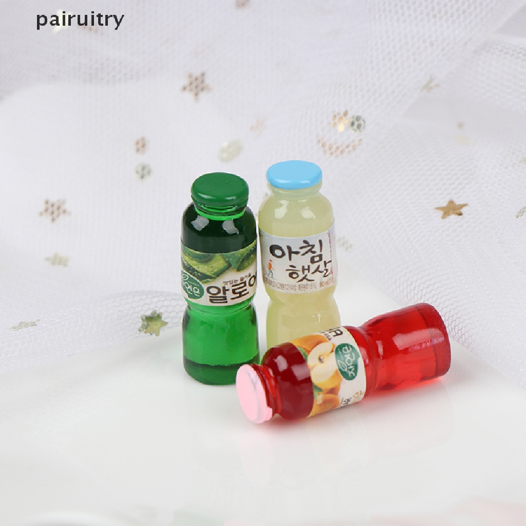 Prt 5Pcs Miniatur Botol Minum Skala 1: 12 Untuk Aksesoris Dapur Rumah Boneka PRT