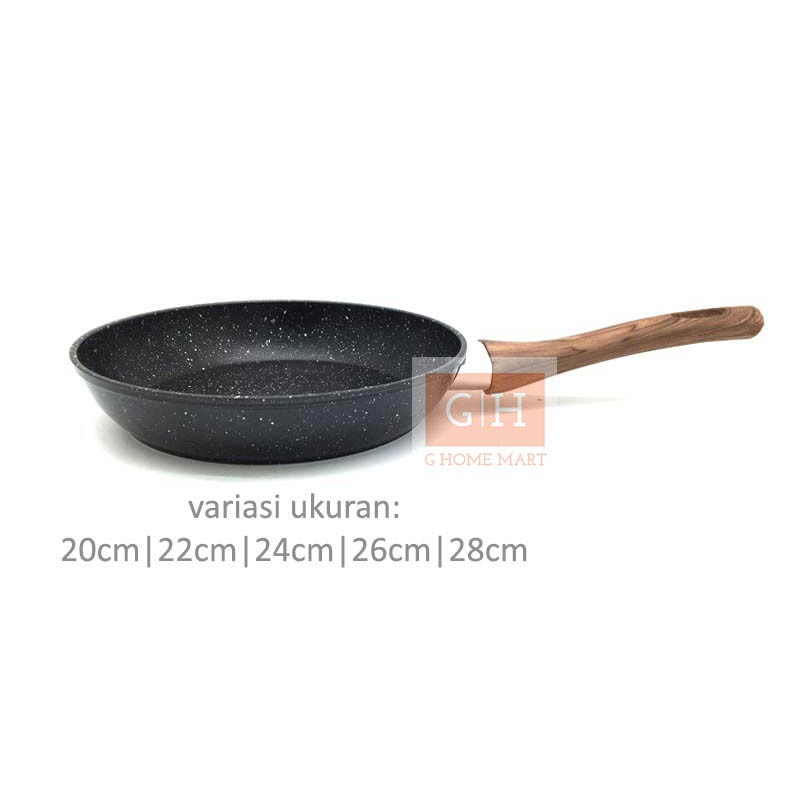 CUCI GUDANG Frypan Motif Marble Anti lengket | Premium Cookware