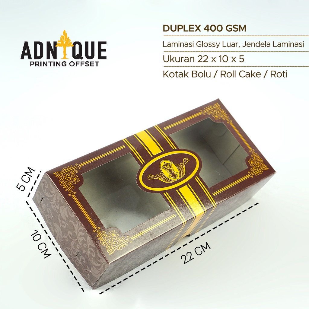 

Paket 50 Pcs Kotak BROWNIES Medium Dus Brownies 22x10