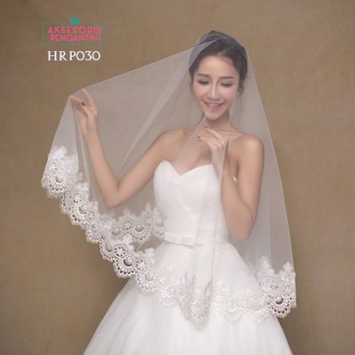 [STOCK TERBATAS] WEDDING VEIL  SLAYER PENGANTIN AKSESORIS PESTA BROKAT PUTIH HRP030