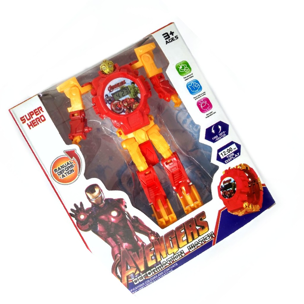 Terlaris JAM TANGAN ANAK LAKI LAKI ROBOT AVENGERS IRONMAN DIGITAL MURAH Limited!