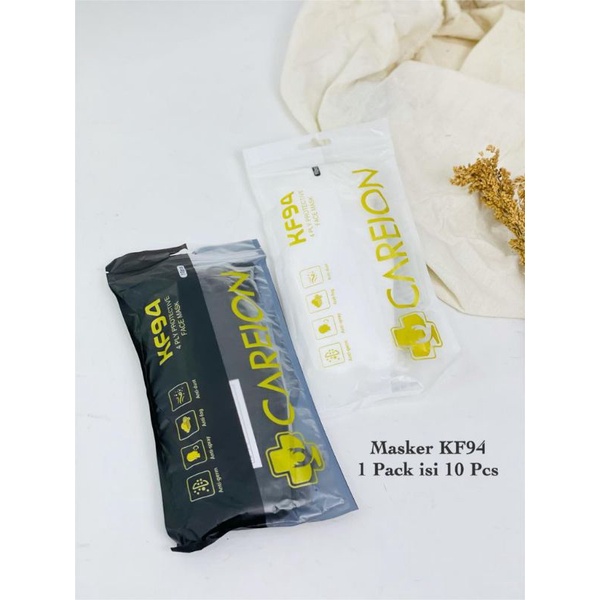 READY STOCK MASKER KF94 HITAM/PUTIH DAN WARNA