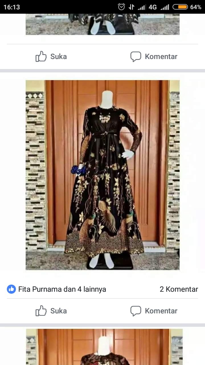 Ms Gamis Batik Sriwedari Maxi Bumil/busui Katun Sogan Allsize & Jumbo