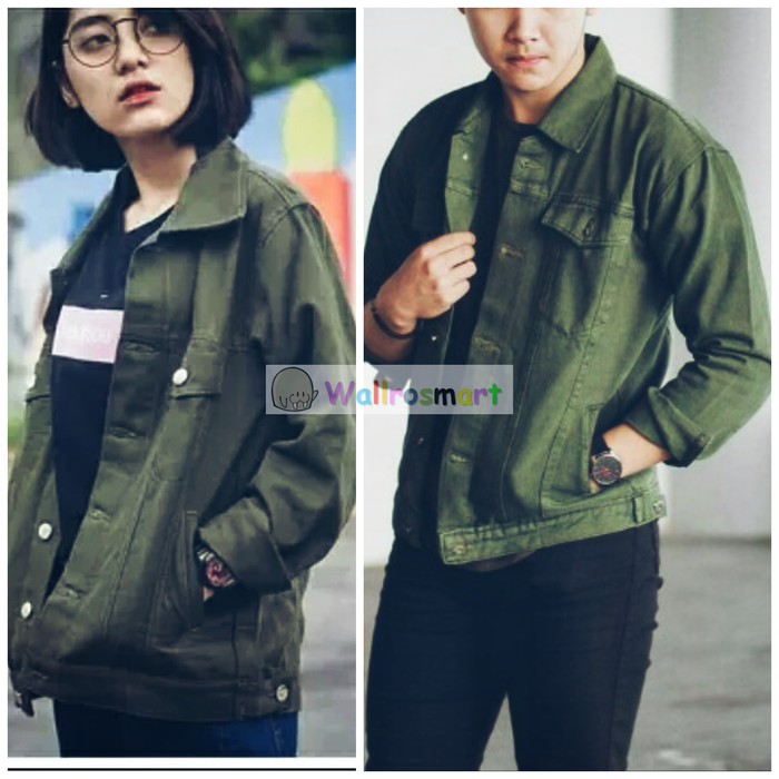 jaket denim army