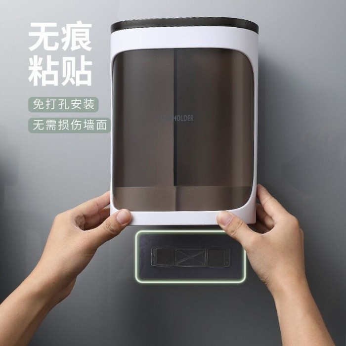 Tempat Dispenser Gelas Plastik Paper Cup Dispenser Double Isi 80 Cup - Putih