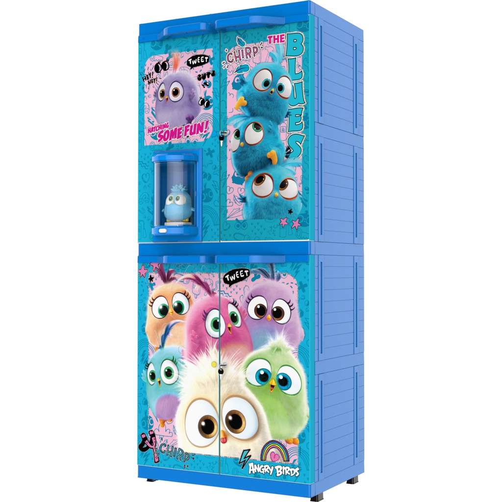 Lemari pakaian anak boneka menyala lucu  MSC Doll with LED Night Lamp Tempat Penyimpanan Baju Rak Se