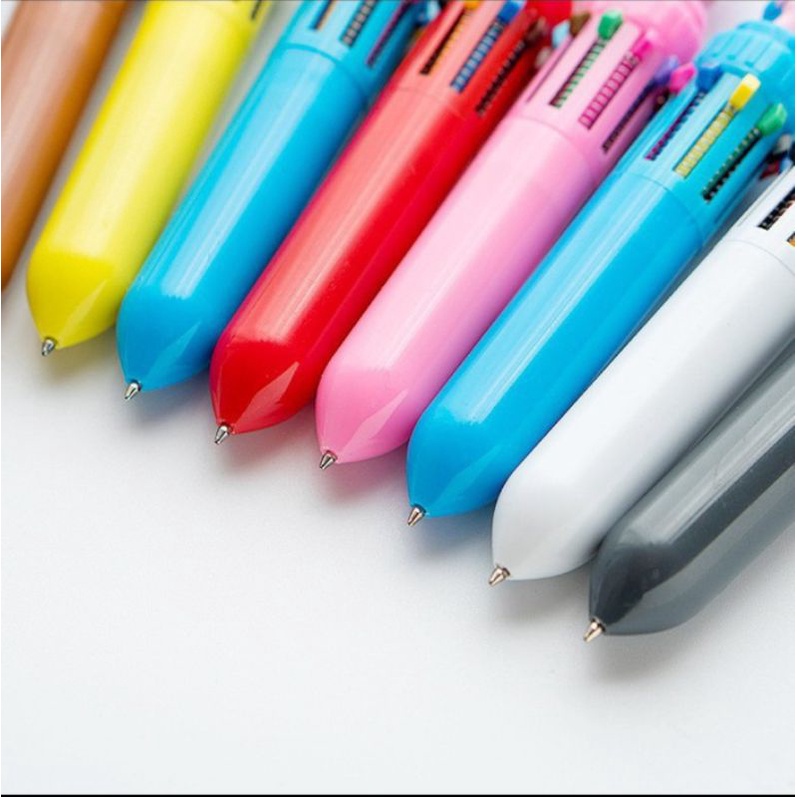 Bulpoin Bulpen BTS Pena BTS Bangtan Boys 10 Warna ARMY KPOP Cartoon Black Ink Gel Pen Warna Warni Rainbrow Import Murah