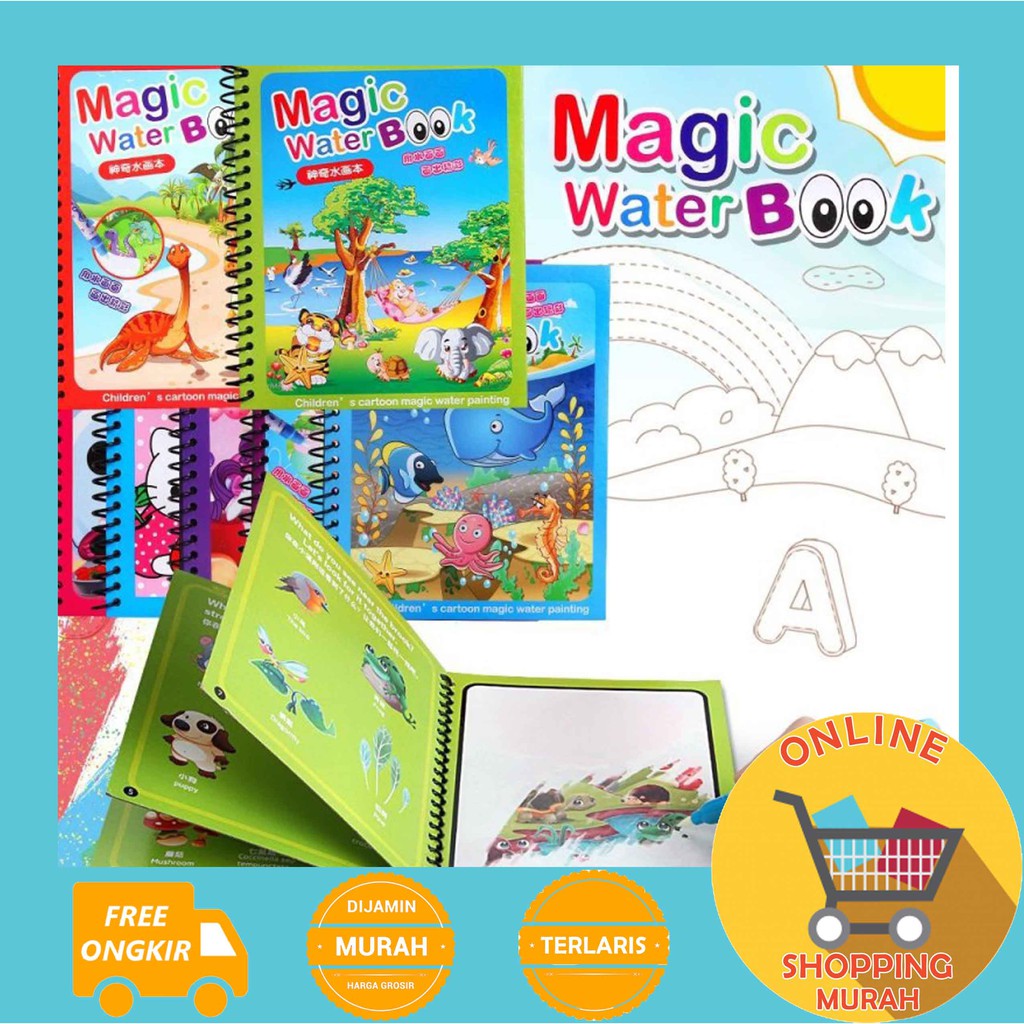 

[O.S.M] MAGIC WATER BOOK - BUKU MEWARNAI BANYAK KARAKTER - BUKU GAMBAR