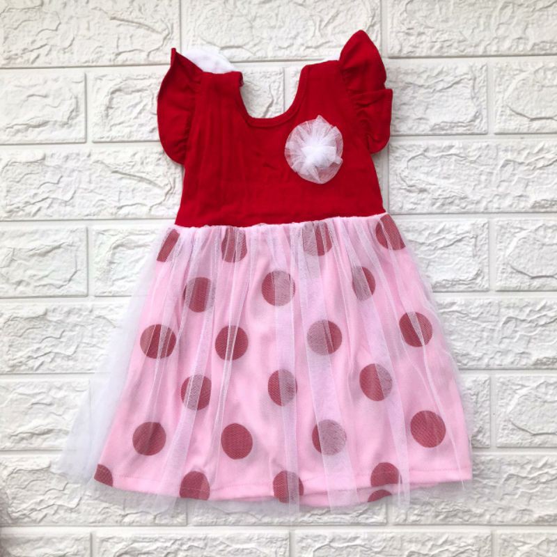 Baju Party Dress Pesta Bagus Lucu Kekinian  Bestseller Fashion Anak Bayi Cewek Perempuan Murah -ANG