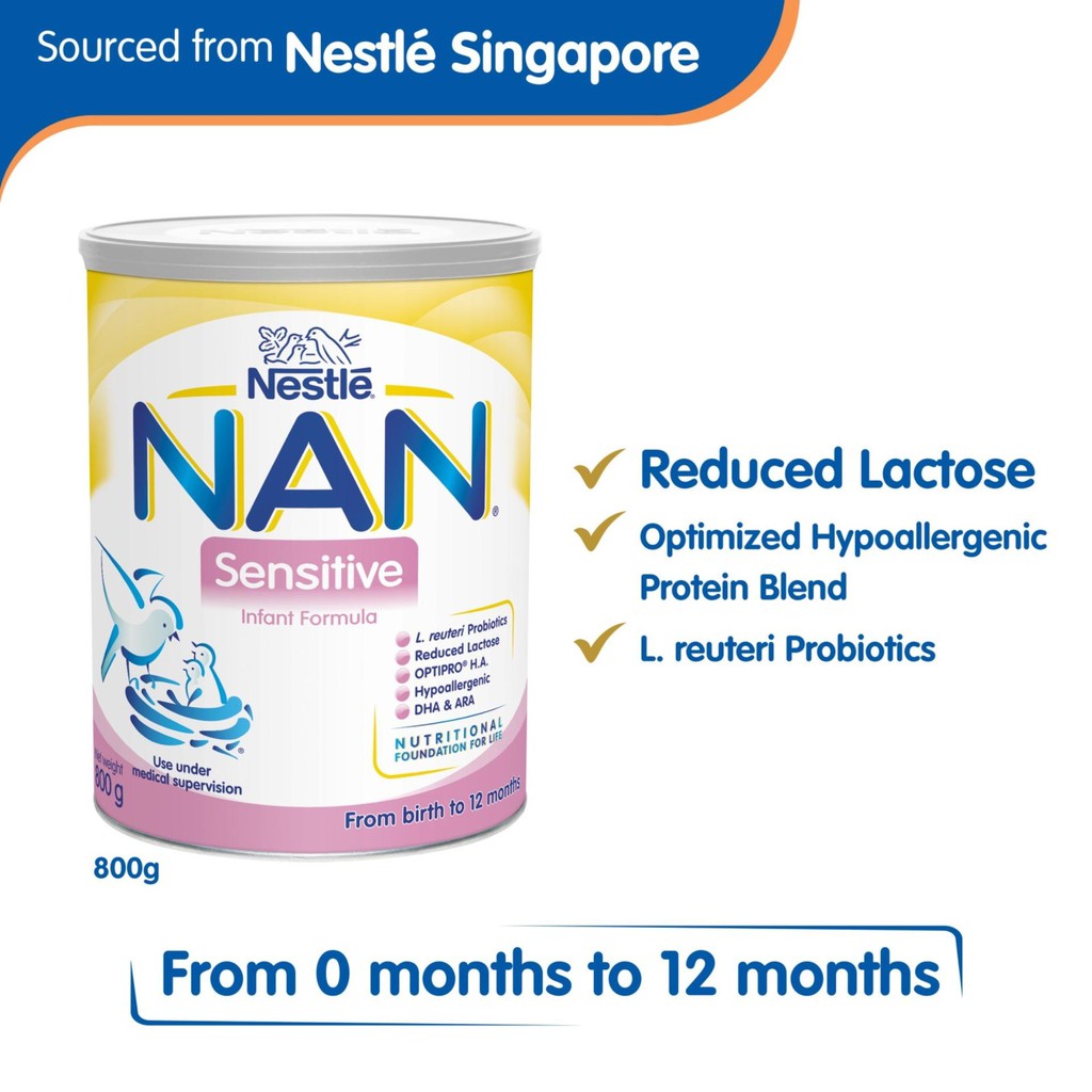 Nestle Nan Infant Milk Susu Formula Sensitive 800g Singapore Shopee Indonesia