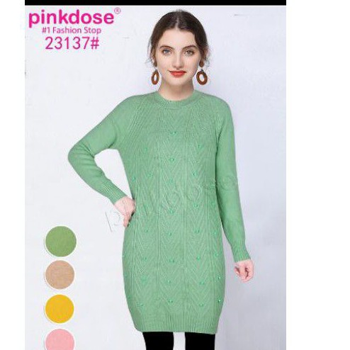 BLOUSE TUNIK RAJUT CANTIK PINKDOSE