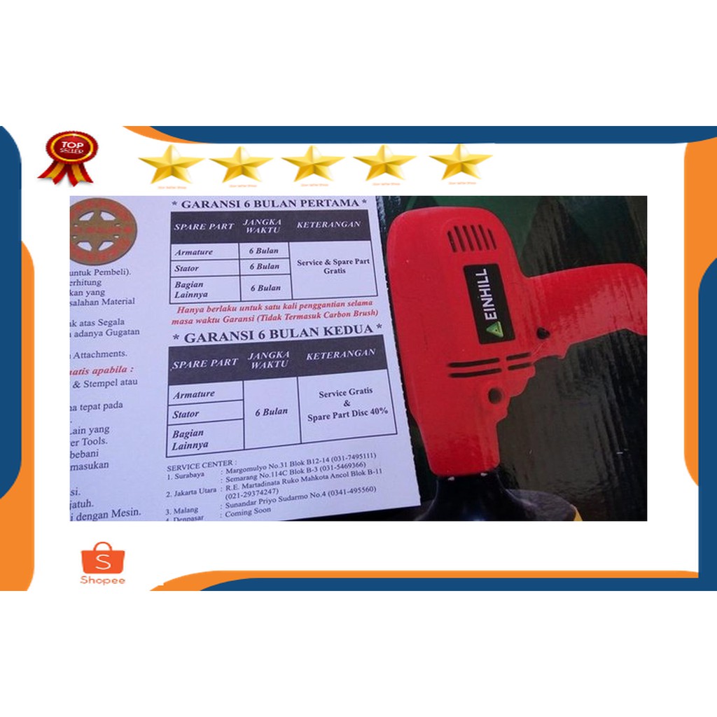 Lagi PROMO Mesin poles mobil 5" Einhill / Disc polisher Garansi 1thn pad velcro m10 + wool