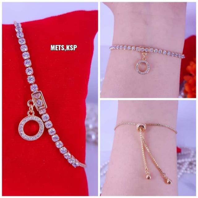 Gelang serut silver 925 (ada kode) dan vier (a,b,c,d)