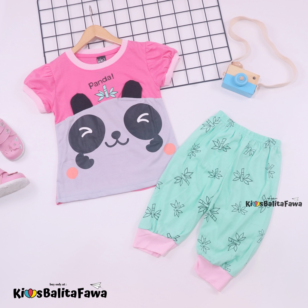 Setelan Bare Bears Size 4-6 Tahun / EXPORT Quality Baju Karakter Kaos Lengan Pendek Celana Pendek