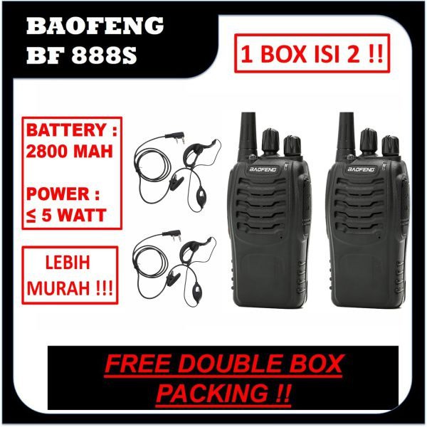 HT Baofeng BF 888S  2 in 1 Single Band UHF Bao feng BF-888S 888 S Radio Komunikasi Walkie Talkie